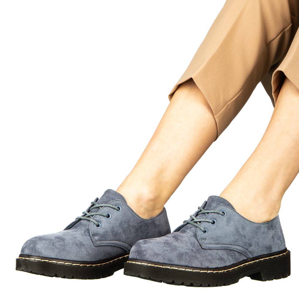 Arpacio kék textil női alkalmi cipő, sarok nélkül, 6 - Kalapod.hu